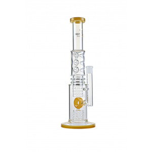 18" DONUT PERC ICE CATCHER CHAMBER STRAIGHT WATER PIPE BY HIGH POINT GLASS [DY-216]