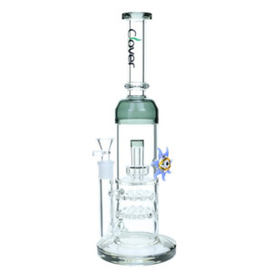 12.5" CLOVER GLASS DOUBLE DISK & MATRIX PERC WATER PIPE [WPB-317]