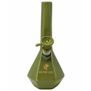 10" DIAMOND CUT BEAKER CERAMIC WATER PIPE BY HIGH POINT GLASS - [2200]