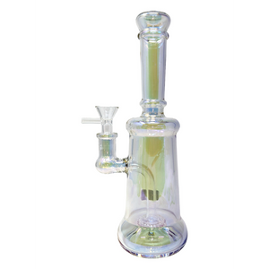 10" ELECTRO PLATED RAINBOW SHOWERHEAD PERC STRAIGHT WATER PIPE RIG - [GW-003]