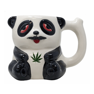 HIGH POINT CERAMIC STONED PANDA MUG HAND PIPE - [MYX16-21]