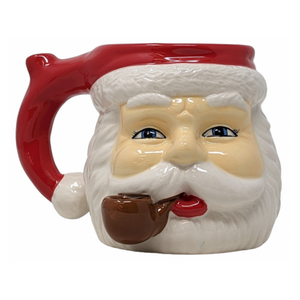 HIGH POINT CERAMIC RED SANTA WAKE BAKE MUG HAND PIPE - [PM025]