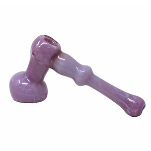 7" SLYME TYE-DYE HAMMER BUBBLER HAND PIPE (SLYME PURPLE) - [DJ464]