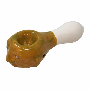 4.7" OLD WISE MAN CERAMIC HAND PIPE - [WSG007]