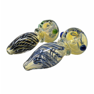 3" SINGLE RIM FUMED TWISTED ART HAND PIPE (PACK OF 2) - [SP98]