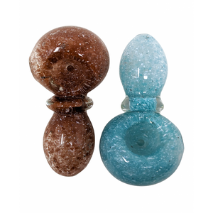 3" MIX FRIT ART SINGLE RIM HAND PIPE (PACK OF 2) - [DJ533]