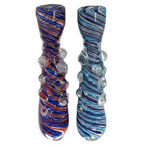 3.5" SPIRAL LINE MULTI MARBLE CHILLUM HAND PIPE (PACK OF 2) - [GWRKP140]