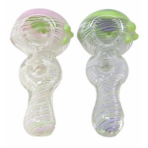 3.5" SLYME COLOR DOUBLE HONEYCOMB DONUT ART HAND PIPE (PACK OF 2) [SG3844]