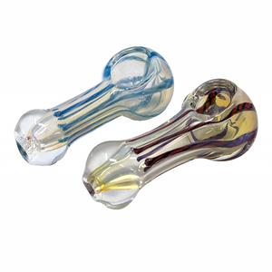 2.5" SILVER FUMED TWISTED ROD HAND PIPE (PACK OF 2) - [SP94]