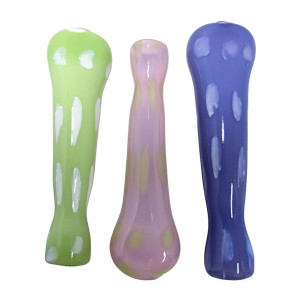 3" SLYME DOT WORK CHILLUM HAND PIPE - ASSORTED PACK OF 3
