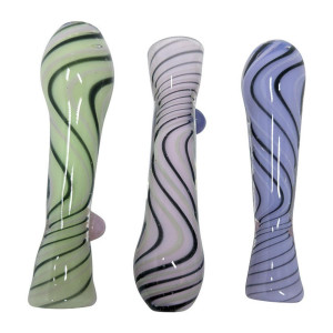 3" SLYME LINE WORK CHILLUM HAND PIPE - PACK OF 3