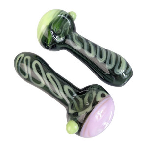 3.5" CLEAR TUBE SLYME WORK SPOON HAND PIPE - PACK OF 2