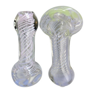 3.5" FLAT MOUTH SLYME SPIRAL SPOON HAND PIPE - PACK OF 2