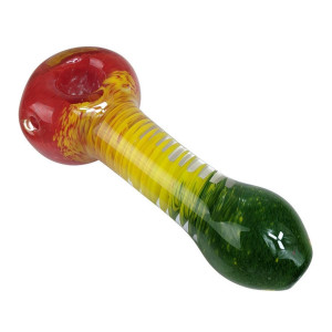 5" HIGH GRADE RASTA FRIT SPOON HAND PIPE