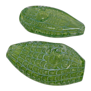 3" LIME NET WORK PEBBLE SPOON HAND PIPE - PACK OF 2