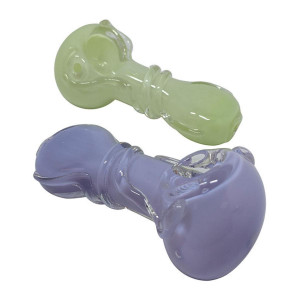 3.5" SLYME OUTER WORK FLAT MOUTH SPOON HAND PIPE - PACK OF 2
