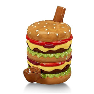 NOVELTY CHEESEBURGER SHAPED HAND PIPE