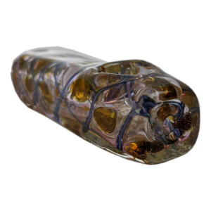 4" GOLD FUMED NETWORK SPOON HAND PIPE