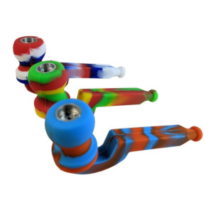 SILICONE MICROMETER SHAPE HAND PIPE - ASSORTED