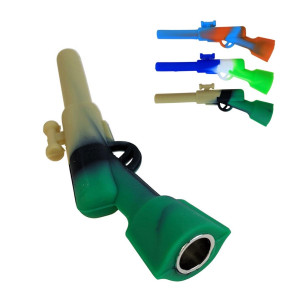 4" SILICONE RIFLE HAND PIPE - ASSORTED