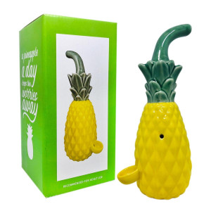 7.5" PINEAPPLE CERAMIC HAND PIPE