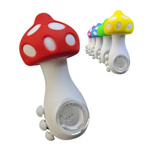 4.5" SILICONE MUSHROOM SPOON HAND PIPE