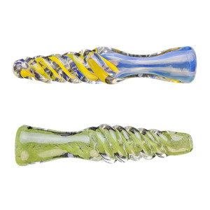 3.25" TWISTED WORK CHILLUM HAND PIPE - PACK OF 2 ASSORTED