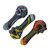 5" HIGH GRADE DICRO SWIRL SPOON HAND PIPE - ASSORTED