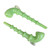 6" SLYME RIBBED SHERLOCK HAND PIPE GREEN - PACK OF 2