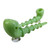 6" SLYME RIBBED SHERLOCK HAND PIPE GREEN - PACK OF 2