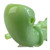 6" SLYME RIBBED SHERLOCK HAND PIPE GREEN - PACK OF 2