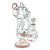11.5" MULTI SPIKE SPIRAL INLINE PERC RECYCLER WATER PIPE BY LOOKAH GLASS [WPC762]