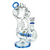 11.5" MULTI SPIKE SPIRAL INLINE PERC RECYCLER WATER PIPE BY LOOKAH GLASS [WPC762]