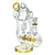 11.5" MULTI SPIKE SPIRAL INLINE PERC RECYCLER WATER PIPE BY LOOKAH GLASS [WPC762]