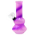 5" ASSORTED STRIPED WATER PIPE WITH GLASS ON RUBBER DOWNSTEM - [PGB348]