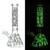 14" GLOW IN THE DARK SEATED EGYPTIAN BEAKER WATER PIPE CHILL GLASS [JLB95]