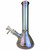 10" COLOR TRIM ELECTRO PLATED BEAKER WATER PIPE - 14MM FEMALE [CZS-JA284]