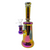 10" ELECTRO PLATED SHOWERHEAD PERC WINDOW STRAIGHT WATER PIPE RIG (PURPLE) - [GW-003]