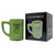 HIGH POINT CERAMIC GREEN COFFEE POT MUG HAND PIPE - [PM003]