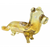 6.5" GOLD FUMED DOG ANIMAL HAND PIPE - [RKGS46]