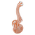 5" MINI TWISTED RIBBON CLEAR BODY BUBBLER HAND PIPE - (PACK OF 2) [ZD219]
