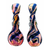 3" SILVER FUMED DOUBLE RIM DICRO ART CHILLUM HAND PIPE - (PACK OF 2) [RKP288]