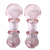 3" PINK TUBE 2-RIM RIBBON ART HAND PIPE - (PACK OF 2) [DJ634]