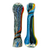 3.5" SILVER FUMED TRI-COLOR DICRO & RIBBON ART CHILLUM HAND PIPE - (PACK OF 2) [RKP287]
