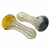 2.5" SILVER FUMED FRIT HEAD SPIRAL ART HAND PIPE (PACK OF 2) - [RKD06]
