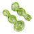 4" GREEN TUBE TWIST BODY SPOON HAND PIPE - PACK OF 2