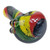 4.5" HIGH GRADE SPIRAL RASTA FRIT SPOON HAND PIPE