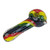 4.5" HIGH GRADE SPIRAL RASTA FRIT SPOON HAND PIPE