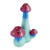 NOVELTY TRIPLE MUSHROOM SHAPED HAND PIPE