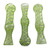 4" LIME SLYME SPIRAL BUBBLE CHILLUM HAND PIPE - PACK OF 3